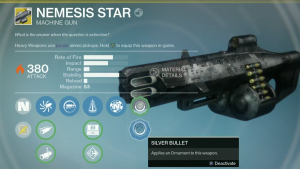 How to Get Nemesis Star in Destiny Rise of Iron - Silver Bullet Ornament