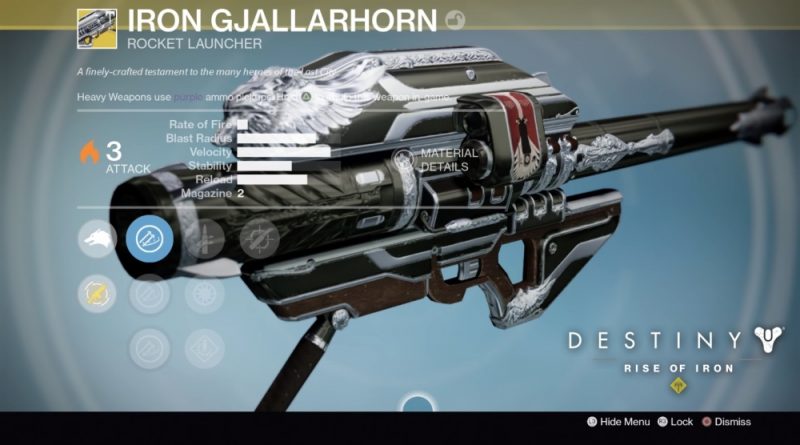 How To Get Exotic Weapons in Destiny Rise of Iron - Iron Gjallarhorn